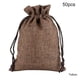 thumbnail image 1 of Naiovety 50 Uds. Bolsa de lino con cordón organizador de joyas bolsa de almacenamiento de té portátil para el hogar Almacenamiento y organización del hogar F 7x9cm Naiovety HA5722-06, 1 of 1