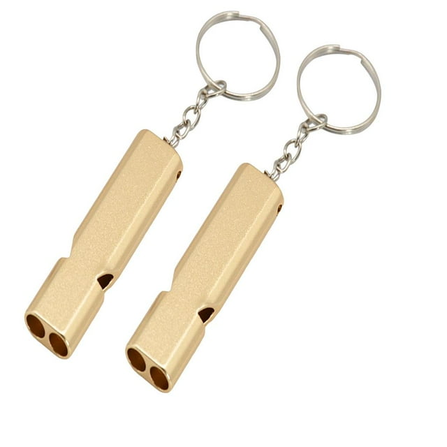 Paquete de 2 salvavidas de emergencia, seguridad para exteriores, camping, senderismo, navegación, Oro