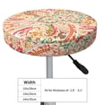 thumbnail image 4 of Honeii Indian Paisley 1 Bar Stool Covers – Perfect Fit for 12" to 14" Round Stools, Crease-Resistant, Stretchy, Washable & Dustproof Seat Slipcovers-14 inch, 4 of 7