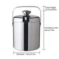 thumbnail image 2 of TOOL1SHOoo Stainless Steel Ice Bucket Wine Champagne Beer Party Cooler w/ Lid Tongs Handle, 2 of 14