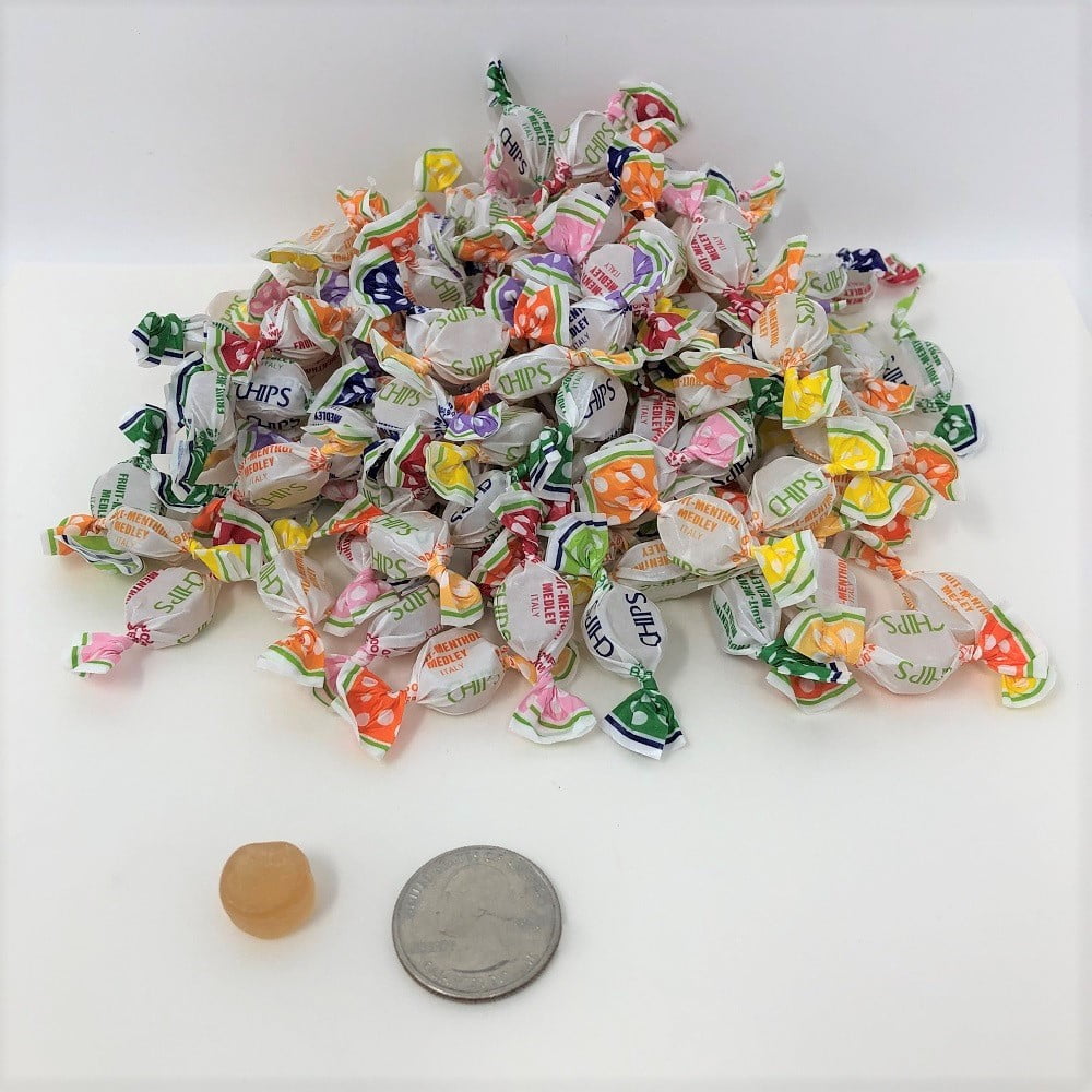Menthol Assorted Fruit Chips Chipurnoi Italian Cough Drops 1 pound