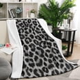 thumbnail image 2 of Cow Print Throw Blanket - Cozy and Soft Fleece Blankets for Bedroom Couch and Sofa - Gift for Woman Kid Girl Brown Leopard Pattern 50x60 Inches Bed Throw Blanket, 2 of 5