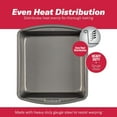 thumbnail image 4 of Square Cake Pan, Durable Steel Heavy-Duty Construction Oven Safe Scratch-Resistant Nonstick Coating for Convenient Versatile Baking, Grey (8 Inch X 8 Inch), 4 of 7