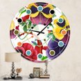 thumbnail image 2 of Designart 'Floral Botanical Retro Viii Mid-Century Modern Wall Clock, 2 of 4