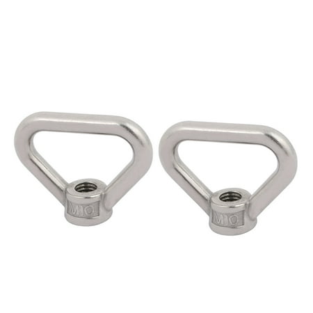 

Uxcell M10 Thread 304 Stainless Steel Triangle Ring Shaped Lifting Eye Nut 2pcs