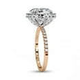 thumbnail image 3 of AFFY Halo Engagement Rings for Women | Center 8MM Cushion Cut Lab Created Moissanite Solitaire Promise Rings for Her in 14K Solid Rose Gold, Ring Size 7, 3 of 5