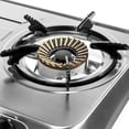 thumbnail image 4 of XtremepowerUS Propane Gas Range Stove 2 Burner Stainless Steel Cooktop Auto Ignition Camping High Pressure, 4 of 7