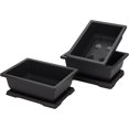 thumbnail image 1 of TRAHOO-3 Pack Large Plastic Bonsai Training Pots, 11 x 8 x 4 Inch Rectangular Bonsai Pot with Drainage Tray, Plant Flower Growing Bonsai Tree Planter for Garden, Yard, Home, 1 of 4