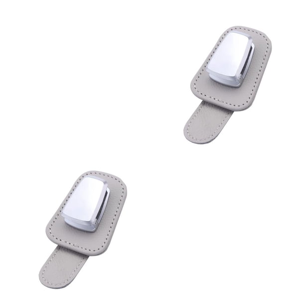Sidaley Soporte para gafas de coche, organizador de visera para automóvil, colgador de gafas, accesorios interiores automotrices multifuncionales Gris 2piezas Sidaley CBP376301