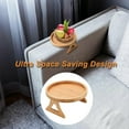 thumbnail image 4 of Sofa Armrest Clip-On Table, Flexible And Foldable Sofa Tray For Wide Couches, Non-Slip Bamboo Sofa Armrest Table For Drinks, Snacks, Remote Controls, 4 of 5