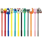 Wrapables Gel Pens School Office Supplies (12 pack), Funny Characters