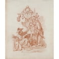 thumbnail image 2 of François Boucher 15x18 Black Ornate Wood Framed Double Matted Museum Art Print Titled - Fire (ca. 1740), 2 of 5