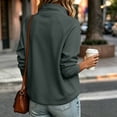thumbnail image 5 of Kinrui Womens Mock Neck Sweatshirts Collared Button Placket Pullover Tops Lounge Wear 2XL, 5 of 8