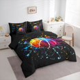 thumbnail image 3 of Homewish Kids Teens Basketball Print Twin Bedding Sets 7-Piece,Sport Gamer Bedding Comforter Set Microfiber,Graffiti Splash Breathable Sheet Sets,Microfiber Bedroom Decor,Reversible, 3 of 8