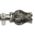 thumbnail image 2 of Tulip 1" Curtain Rod 28-48 inch - Satin Nickel, 2 of 2