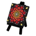 thumbnail image 4 of Creative Mark Ultra Mini Black Stretched Canvas & Black Wood Easel for SmAll Paintings - 3x3 inch [20 pack] Perfect to Paint or Displaying SmAll-scale Arts and Crafts, 4 of 5