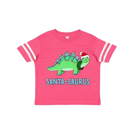 

Inktastic Santa-saurus Christmas Dinosaur with Hat Lights and Wreath Gift Toddler Boy or Toddler Girl T-Shirt