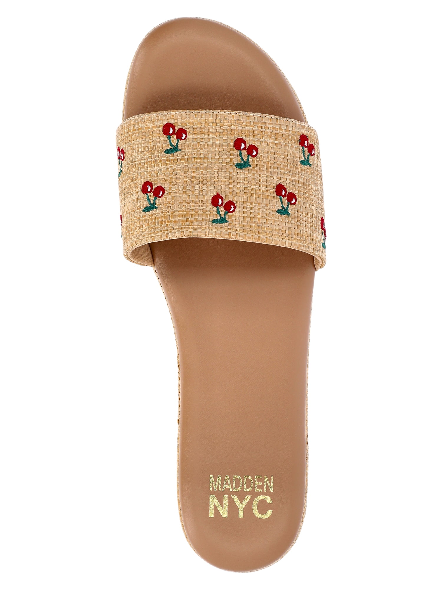 Madden NYC Women's Raffia Slide Sandals