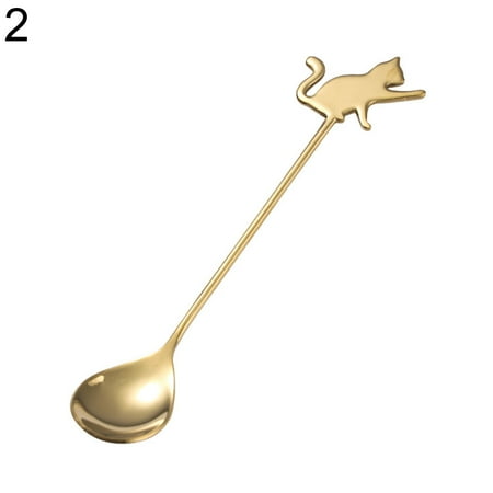 

COOLL Cute Cat Fish Coffee Stirring Dessert Stainless Steel Milk Tea Spoon Flatware