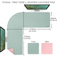 thumbnail image 2 of L-Shaped Leather Desk Pad, Two Tone Gaming Mouse Pad for Corner Desk Mat, Office and Home, 43 x 43 x 15.7 Inch, Pink and Green, 2 of 11