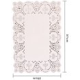 thumbnail image 2 of CPDD 200 pcs 10X14.5 Inch White Rectangle Lace Paper Doilies for Wedding Tableware Decorations Am011s2p200, 2 of 7