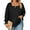 #1 BLACK, variant on LANREMON Women Casual Zip Up Hoodies Crew Neck Long Sleeve Tops Fall Shirts Crewneck Color Block Button Pullover Tshirts Tunics Plus Size