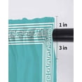 thumbnail image 6 of Aqua White Geometric Tier Curtains 45 Inch Length, Sheer Curtains for Bedroom Living Room Window, Country Greece Key Art Rod Pocket Voile Drapes Kitchen Curtains Small Half Window 27.5"x45" 2 Panels, 6 of 7
