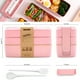 thumbnail image 4 of Lunch Box 3 Niveles Topper De 1000ml Lonchera Con Cubiertos, 4 of 5