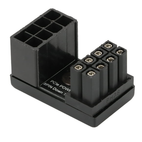 GPU 8Pin Female To 8pin Male U Turn 180 Degree Angled Connector Power Adapter Welded Firmly With Insulation Shell For Desktop Graphics Card GPU