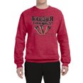 thumbnail image 2 of My Savior is Tougher than Nails Bible Verse | Male Inspirational/Christian Crewneck Graphic Sweatshirt, Vintage Heather Red, 3XL, 2 of 3
