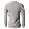 thumbnail image 3 of H2H Mens Casual Henley Long Sleeve Waffle Cotton T-Shirts GRAY US 3XL/ASIA 4XL (KMTTL062), 3 of 6