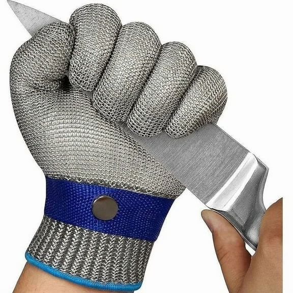 Cut Resistant Gloves Level 9 Stainless Steel Wire Mesh Cutting Gloves (XL)