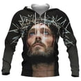 thumbnail image 2 of Sudadera con capucha Jesús Amén para hombre, ropa unisex, 3D, Navidad, Dios te bendiga, estampado, novedad, sudaderas con capucha para mujer, moda Harajuku, jerseys Y2K, 2 of 5