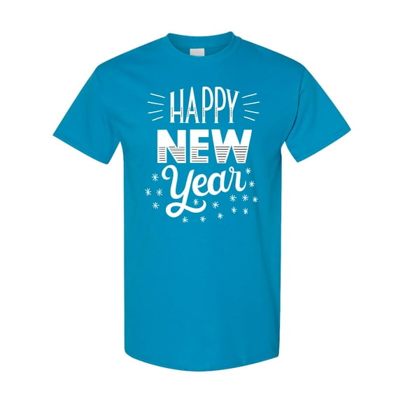 Inktastic Happy New Year in Hand Lettering T-Shirt
