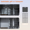 thumbnail image 5 of Outdoor Kitchen Grill with 4-Burner , Side Burner and Sink, 44,000 BTU Stainless Steel Propane Grill, Storage Cabinet, LPG/NG Convertible, Black, 5 of 9