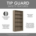 thumbnail image 4 of Pemberly Row Tall 5 Shelf Bookcase in Ash Gray (Set of 2) - Engineered Wood, 4 of 7