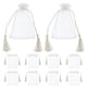 thumbnail image 1 of Bolsas de Organza transparentes con cordón y borlas, bolsas de Organza vacías para joyería y manualidades, exquisitos recuerdos de fiesta, 10 Uds., 1 of 6