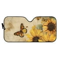 thumbnail image 2 of Yuyamidu Retro Sunflower Car Sunshade Butterfly Car Shade Foldable Front Windshield Sun Shade for SUV Truck Sedan Cool Automobile Interior Accessories, 2 of 5