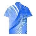 thumbnail image 5 of Fnnxeal Mens Golf Polo Shirt Print Button Short Sleeves Collared Casual Summer Blue Polo Shirts for Men Size M, 5 of 5