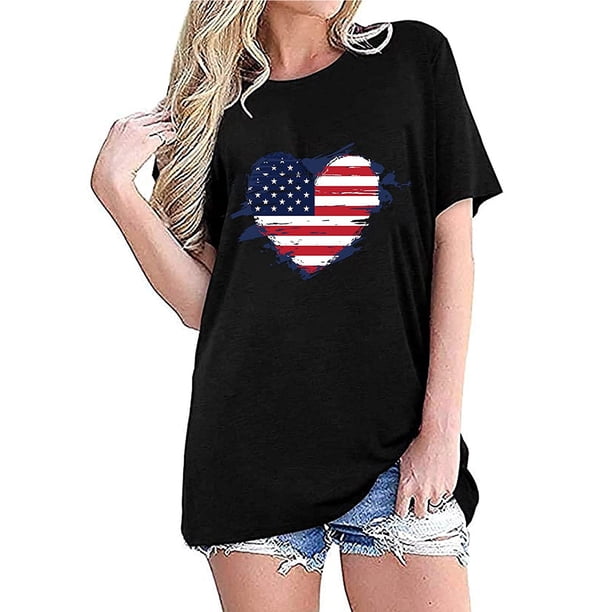 Fiudx Liquidación de Ofertas Flash Camiseta de Manga Corta Holgada con Estampado Informal a La Moda para Mujer