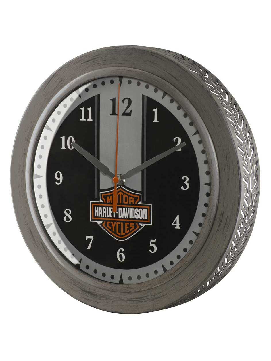 Harley Davidson Custom Metal Tire Tread Bar Shield Clock 12 Inch Hdx 99176 Harley Davidson Walmart Com