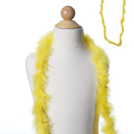- Efavormart 2 Yards Deluxe Marabou Ostrich Feather Boas Premium Turkey Flat Chandelle Boa for Arts and Crafts