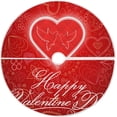 thumbnail image 1 of FMSHPON Valentine's Day Romance Love Heart Pigeon Xmas Christmas Tree Skirt Stand Mat for Holiday Party Decoration Indoor Outdoor 48 inches, 1 of 6