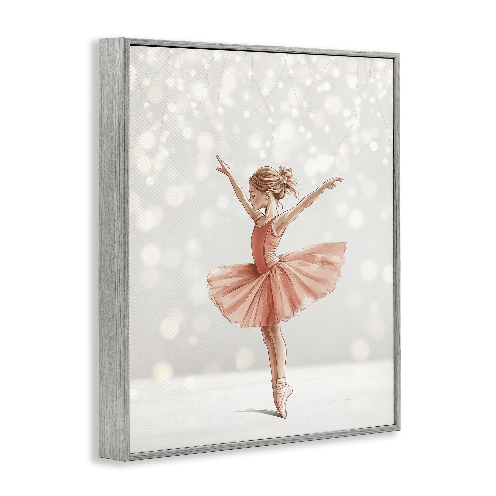 Stupell Industries Dancer In The Light Gray Framed Giclee Art, design by Christine Simpson Art