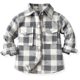 thumbnail image 1 of Bebé Niños Niñas Camisa De Franela Chaquetas Niño A Cuadros De Manga Larga Solapa Botón Camisas Otoño Invierno Caliente Abrigo Outwear, 1 of 3