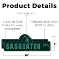 thumbnail image 2 of Sasquatch (2 Pack) Plastic Street Sign - 6 Inch X 18 Inch Gift Myth Creature Bigfoot Forest Funny Rustic Outdoors Decor Legend Quirky Unique, 2 of 4
