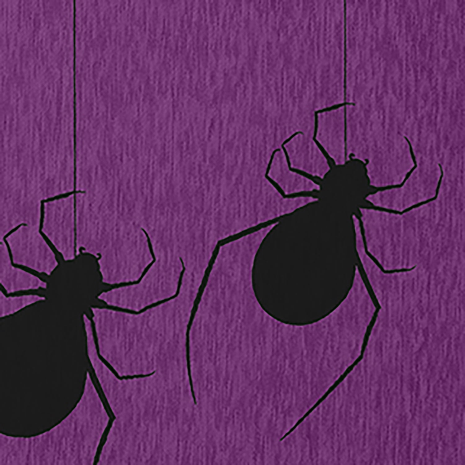 Simply Daisy Hanging Spiders Amethyst Halloween Chenille Area Rug, 2' x 3'
