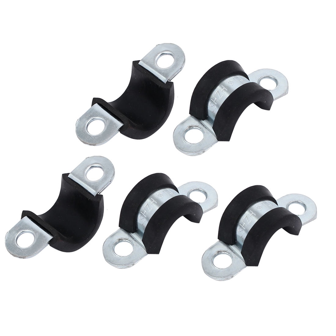 uxcell18mm Dia EPDM Rubber Lined U Shaped Pipe Tube Wire Clamps Clips 5pcs