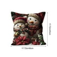 thumbnail image 4 of Xuniizn Christmas Pillow Covers 18x18 inch Xmas Decorations Soft Plush Faux Fur Wool Christmas Throw Pillow Cases Winter Holiday Decor for Sofa Living Room, 4 of 7