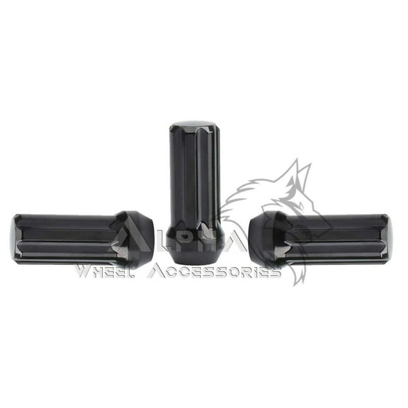 32 Black Spline Lug Nuts 14x2.0 Fits 1999-2002 Ford F-250 F-350 Excursion   Key